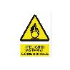 SEÑAL POLIESTIRENO 297X210 MM ¡PELIGRO! MATERIAL COMBUSTIBLE
