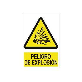 SEÑAL POLIESTIRENO 297X210 MM. PELIGRO DE EXPLOSIÓN