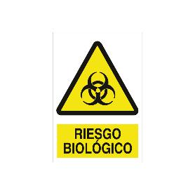 SEÑAL POLIESTIRENO 297X210 MM RIESGO BIOLÓGICO