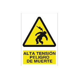 SEÑAL POLIESTIRENO 210X148 MM. ALTA TENSIÓN PELIGRO DE MUERTE