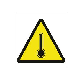 SEÑAL ADHESIVA 105X105 MM. PELIGRO ALTA TEMPERATURA