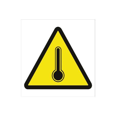 SEÑAL ADHESIVA 105X105 MM. PELIGRO ALTA TEMPERATURA