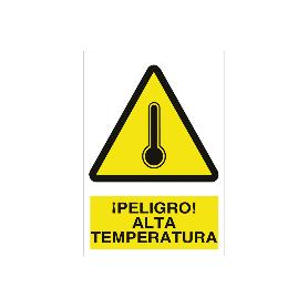 SEÑAL POLIESTIRENO 297X210 MM ¡PELIGRO! ALTA TEMPERATURA