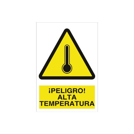 SEÑAL POLIESTIRENO 297X210 MM ¡PELIGRO! ALTA TEMPERATURA