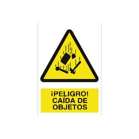 SEÑAL POLIESTIRENO 210X148MM. ¡PELIGRO! CAÍDA DE OBJETOS