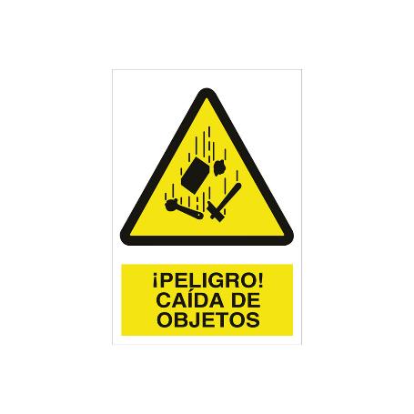 SEÑAL POLIESTIRENO 210X148MM. ¡PELIGRO! CAÍDA DE OBJETOS