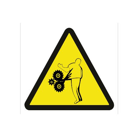 SEÑAL ADHESIVA 105X105MM. PELIGRO ATRAPAMIENTOS