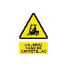 SEÑAL ADHESIVA 148X105MM. ¡PELIGRO! PASO DE CARRETILLAS
