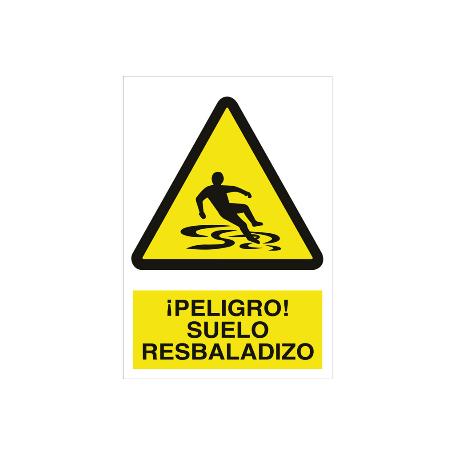 SEÑAL POLIESTIRENO 420X297MM. ¡PELIGRO! SUELO RESBALADIZO
