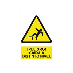 SEÑAL ADHESIVA 148X105MM. ¡PELIGRO! CAÍDA A DISTINTO NIVEL