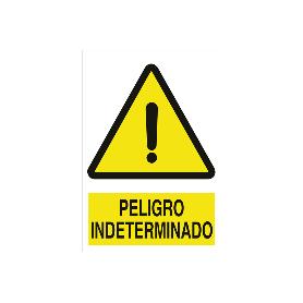 SEÑAL POLIESTIRENO 210X148 MM. PELIGRO INDETERMINADO