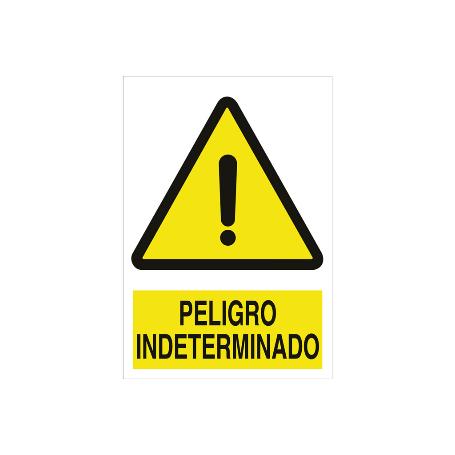 SEÑAL POLIESTIRENO 210X148 MM. PELIGRO INDETERMINADO