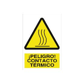 SEÑAL POLIESTIRENO 420X297MM. ¡PELIGRO! CONTACTO TÉRMICO