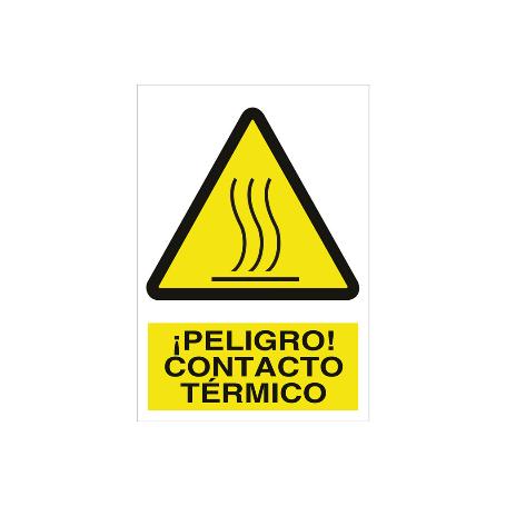 SEÑAL POLIESTIRENO 420X297MM. ¡PELIGRO! CONTACTO TÉRMICO