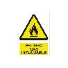 SEÑAL POLIESTIRENO 210X148MM. PELIGRO GAS INFLAMABLE
