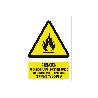SEÑAL POLIESTIRENO 210X148MM. ATENCIÓN, NO ENCENDER FUEGO, LLAMAS O CHISPAS