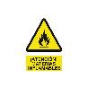 SEÑAL POLIESTIRENO 210X148MM. ¡ATENCIÓN! MATERIAS INFLAMABLES