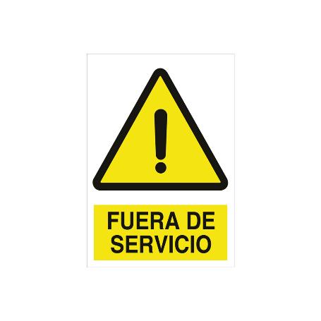 SEÑAL POLIESTIRENO 420X29MM. FUERA DE SERVICIO