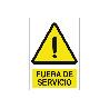 SEÑAL POLIESTIRENO 420X29MM. FUERA DE SERVICIO