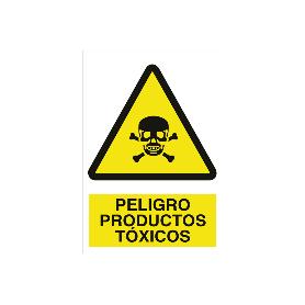 SEÑAL POLIESTIRENO 210X148MM. PELIGRO PRODUCTOS TÓXICOS
