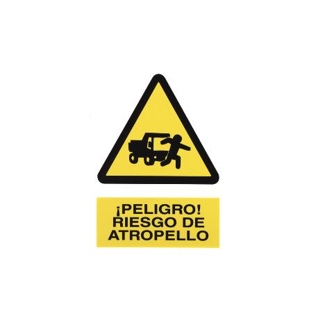 SEÑAL POLIESTIRENO 297 X 210 MM RIESGO DE ATROPELLO