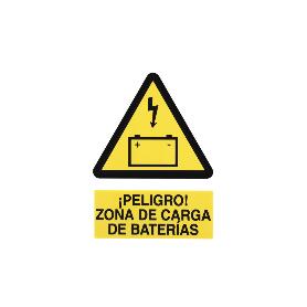 SEÑAL POLIESTIRENO 297 X 210 MM ZONA DE CARGA DE BATERÍAS