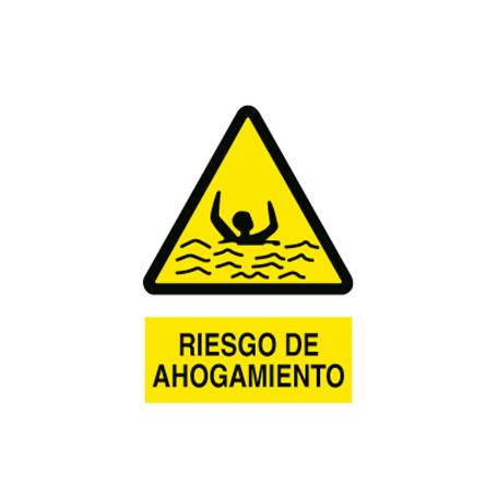 SEÑAL POLIESTIRENO 420X297 MM. RIESGO DE AHOGAMIENTO. EL DISEÑO DE LA SEÑAL PUEDE VARIAR, PERO EN NINGÚN CASO SE VA