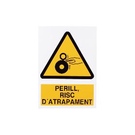 SEÑAL POLIESTIRENO 297X210 MM PERILL RISC ATRAPAMENT