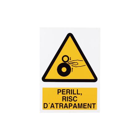 SEÑAL POLIESTIRENO 297X210 MM PERILL RISC ATRAPAMENT