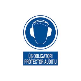 SEÑAL POLIESTIRENO 297X210 MM OBLIGATORI PROTECTOR AUDITIU