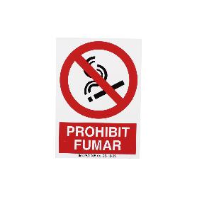SEÑAL POLIESTIRENO 297X210 MM PROHIBIT FUMAR