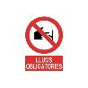 SEÑAL POLIESTIRENO 297X210 MM PROHIBIT LLUMS