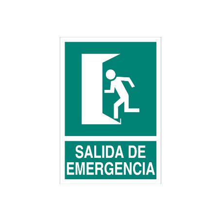 SEÑAL LUMINISCENTE 297X210MM. SALIDA DE EMERGENCIA TEXTO