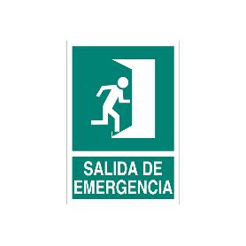 SEÑAL LUMINISCENTE 210X148MM. SALIDA DE EMERGENCIA TEXTO