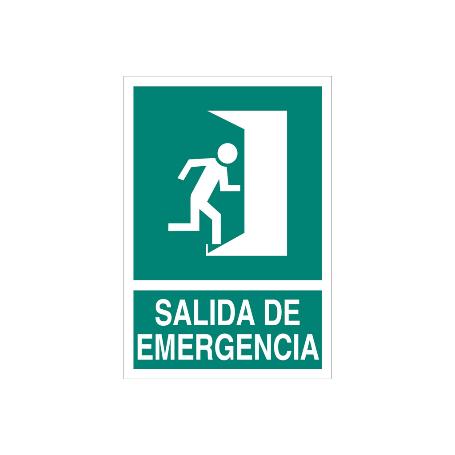SEÑAL LUMINISCENTE 210X148MM. SALIDA DE EMERGENCIA TEXTO