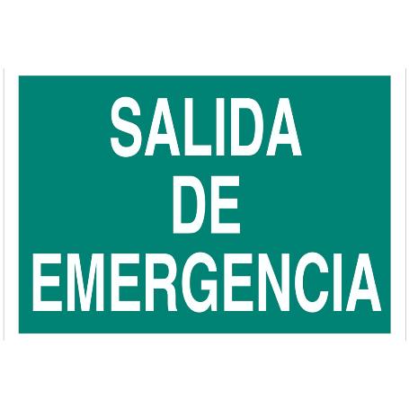 SEÑAL LUMINISCENTE 210X148MM. SALIDA DE EMERGENCIA TEXTO