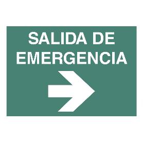 SEÑAL LUMINISCENTE 210X148MM. SALIDA DE EMERGENCIA TEXTO