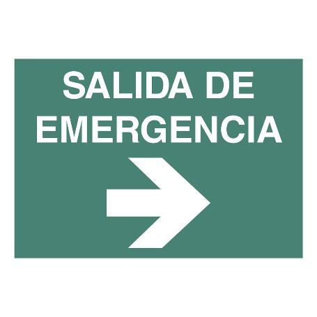 SEÑAL LUMINISCENTE 210X148MM. SALIDA DE EMERGENCIA TEXTO