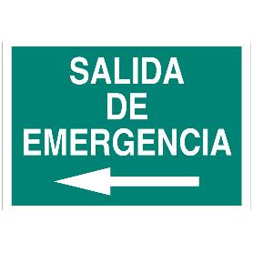 SEÑAL LUMINISCENTE 297X210MM. SALIDA DE EMERGENCIA TEXTO