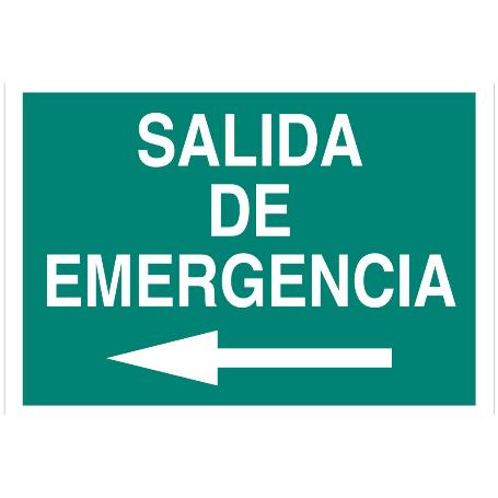 SEÑAL LUMINISCENTE 297X210MM. SALIDA DE EMERGENCIA TEXTO