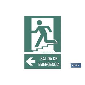 SEÑAL LUMINISCENTE 420X297MM. SALIDA DE EMERGENCIA TEXTO