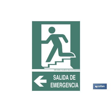 SEÑAL LUMINISCENTE 420X297MM. SALIDA DE EMERGENCIA TEXTO