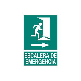 SEÑAL LUMINISCENTE 420X297MM. ESCALERA DE EMERGENCIA