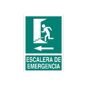 SEÑAL LUMINISCENTE 210X148MM ESCALERA DE EMERGENCIA