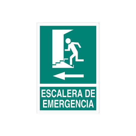 SEÑAL LUMINISCENTE 210X148MM ESCALERA DE EMERGENCIA