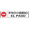 SEÑAL GLASSPACK ADHESIVA 250X62MM. PROHIBIDO EL PASO