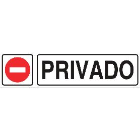 SEÑAL GLASSPACK ADHESIVA 175X45MM. PRIVADO