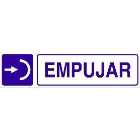 SEÑAL GLASSPACK ADHESIVA 175X45MM. EMPUJAR