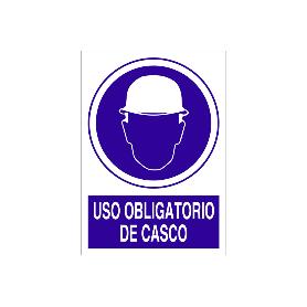 SEÑAL POLIESTIRENO 210X148MM USO OBLIGATORIO DE CASCO