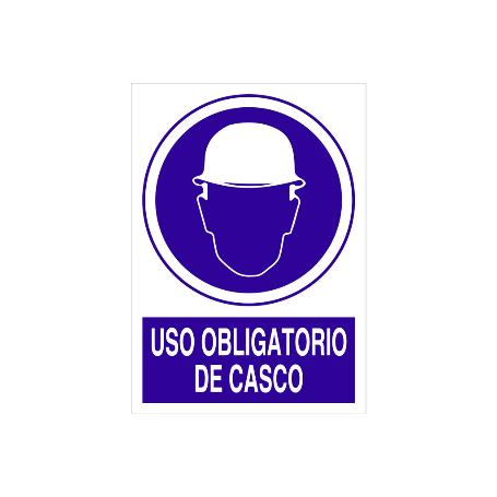 SEÑAL POLIESTIRENO 210X148MM USO OBLIGATORIO DE CASCO
